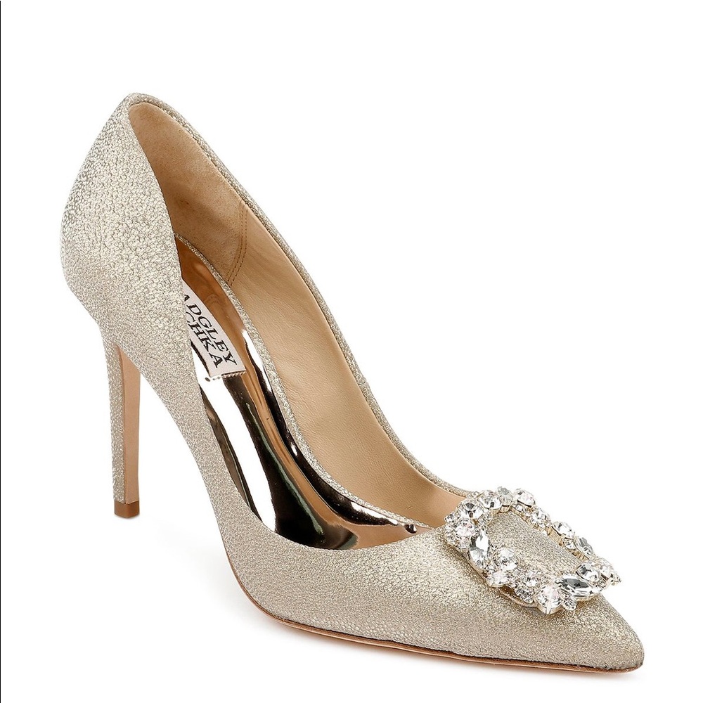 Badgley Mischka Women's Cher Crystal Buckle Pumps